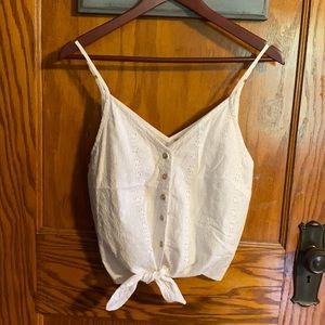 Japna, sheer white tank top